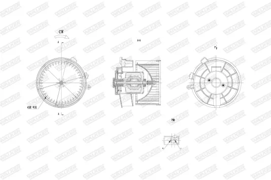 Innenraumgebläse WALKER WBL01467 Bild Innenraumgebläse WALKER WBL01467