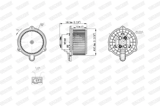 Innenraumgebläse WALKER WBL01468 Bild Innenraumgebläse WALKER WBL01468
