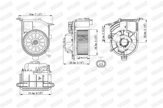 Innenraumgebläse WALKER WBL01471 Bild Innenraumgebläse WALKER WBL01471