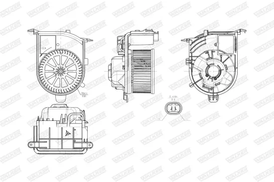 Innenraumgebläse WALKER WBL01471 Bild Innenraumgebläse WALKER WBL01471