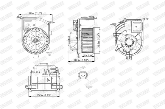 Innenraumgebläse WALKER WBL01472 Bild Innenraumgebläse WALKER WBL01472