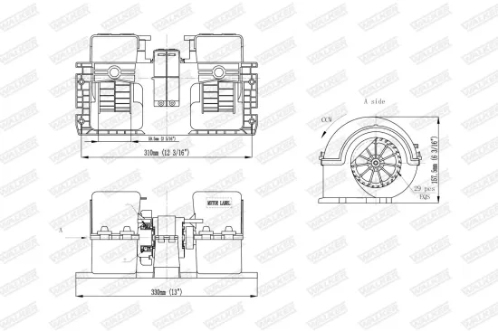 Innenraumgebläse WALKER WBL01473 Bild Innenraumgebläse WALKER WBL01473