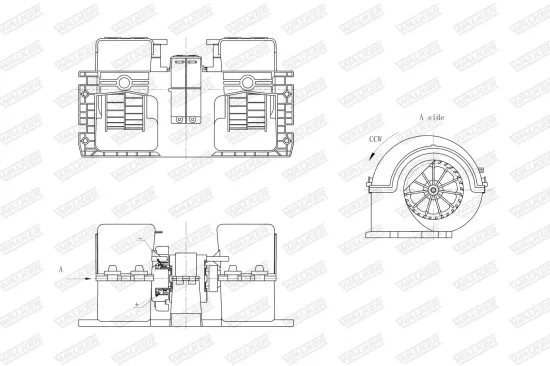 Innenraumgebläse WALKER WBL01473 Bild Innenraumgebläse WALKER WBL01473