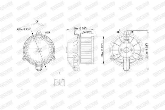 Innenraumgebläse WALKER WBL01474 Bild Innenraumgebläse WALKER WBL01474