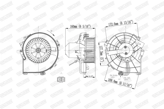 Innenraumgebläse WALKER WBL01476 Bild Innenraumgebläse WALKER WBL01476