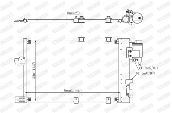 Kondensator, Klimaanlage WALKER WCD00002 Bild Kondensator, Klimaanlage WALKER WCD00002