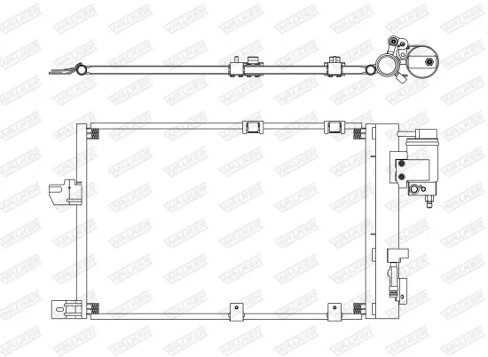 Kondensator, Klimaanlage WALKER WCD00002 Bild Kondensator, Klimaanlage WALKER WCD00002
