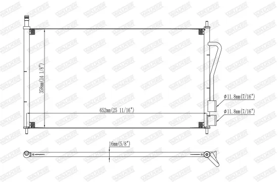 Kondensator, Klimaanlage WALKER WCD00009 Bild Kondensator, Klimaanlage WALKER WCD00009