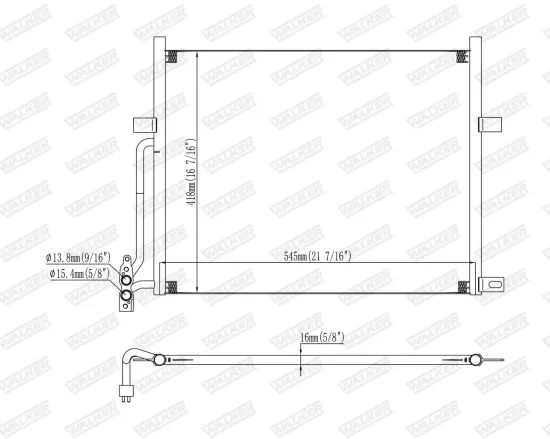 Kondensator, Klimaanlage WALKER WCD00011 Bild Kondensator, Klimaanlage WALKER WCD00011