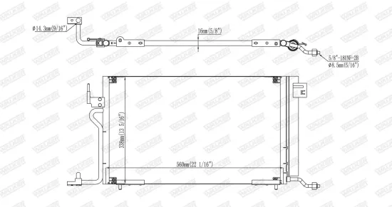 Kondensator, Klimaanlage WALKER WCD00013 Bild Kondensator, Klimaanlage WALKER WCD00013