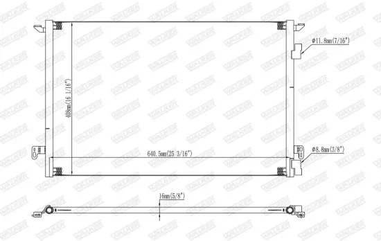Kondensator, Klimaanlage WALKER WCD00020 Bild Kondensator, Klimaanlage WALKER WCD00020