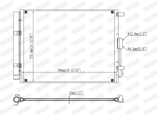 Kondensator, Klimaanlage WALKER WCD00022 Bild Kondensator, Klimaanlage WALKER WCD00022