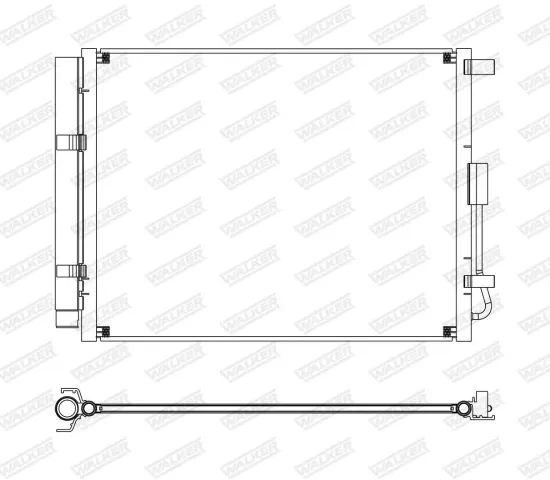 Kondensator, Klimaanlage WALKER WCD00022 Bild Kondensator, Klimaanlage WALKER WCD00022