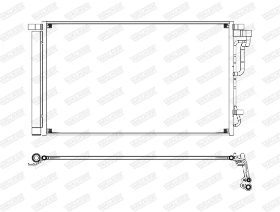 Kondensator, Klimaanlage WALKER WCD00028 Bild Kondensator, Klimaanlage WALKER WCD00028