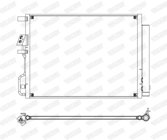 Kondensator, Klimaanlage WALKER WCD00030 Bild Kondensator, Klimaanlage WALKER WCD00030