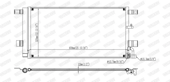 Kondensator, Klimaanlage WALKER WCD00037 Bild Kondensator, Klimaanlage WALKER WCD00037