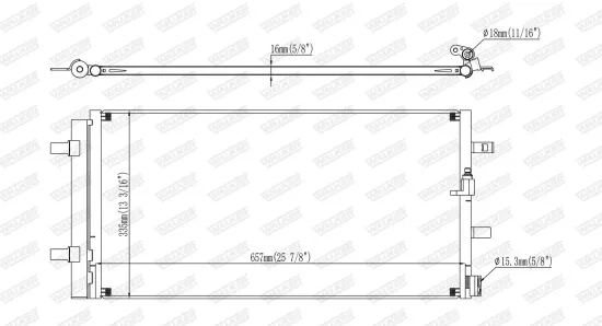 Kondensator, Klimaanlage WALKER WCD00038 Bild Kondensator, Klimaanlage WALKER WCD00038