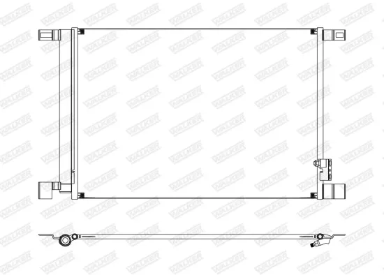 Kondensator, Klimaanlage WALKER WCD00039 Bild Kondensator, Klimaanlage WALKER WCD00039