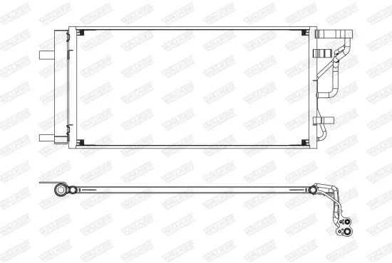 Kondensator, Klimaanlage WALKER WCD00044 Bild Kondensator, Klimaanlage WALKER WCD00044