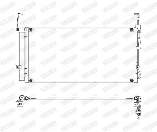 Kondensator, Klimaanlage WALKER WCD00061 Bild Kondensator, Klimaanlage WALKER WCD00061