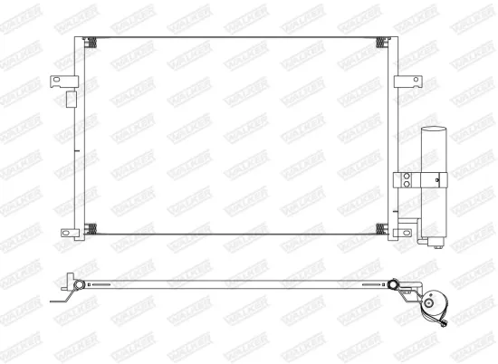 Kondensator, Klimaanlage WALKER WCD00067 Bild Kondensator, Klimaanlage WALKER WCD00067