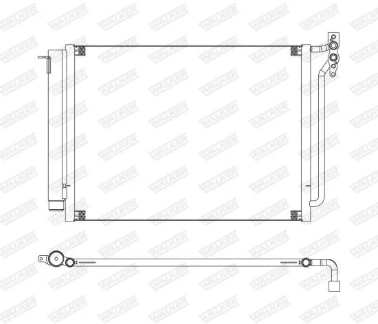 Kondensator, Klimaanlage WALKER WCD00074 Bild Kondensator, Klimaanlage WALKER WCD00074