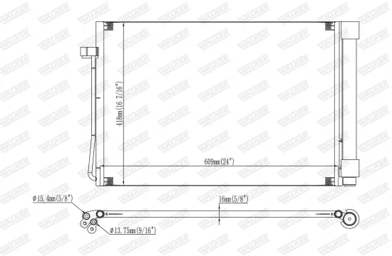 Kondensator, Klimaanlage WALKER WCD00075 Bild Kondensator, Klimaanlage WALKER WCD00075