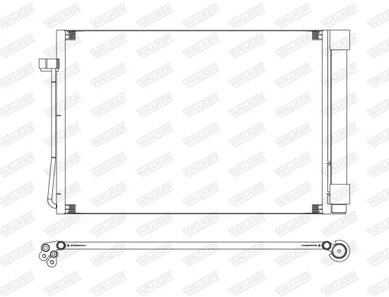 Kondensator, Klimaanlage WALKER WCD00075 Bild Kondensator, Klimaanlage WALKER WCD00075