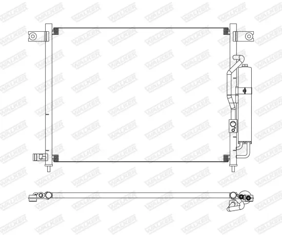 Kondensator, Klimaanlage WALKER WCD00086 Bild Kondensator, Klimaanlage WALKER WCD00086