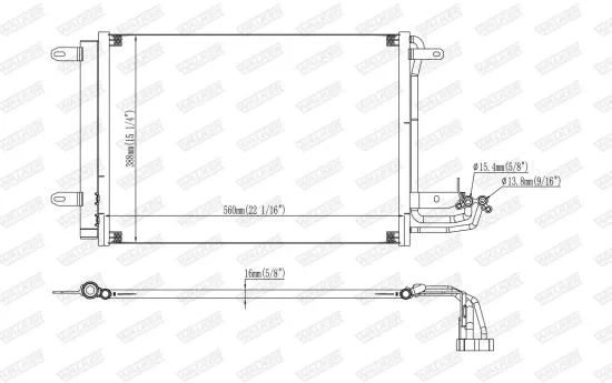 Kondensator, Klimaanlage WALKER WCD00089 Bild Kondensator, Klimaanlage WALKER WCD00089