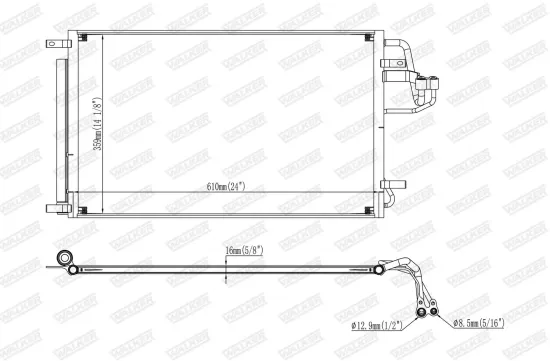 Kondensator, Klimaanlage WALKER WCD00104 Bild Kondensator, Klimaanlage WALKER WCD00104