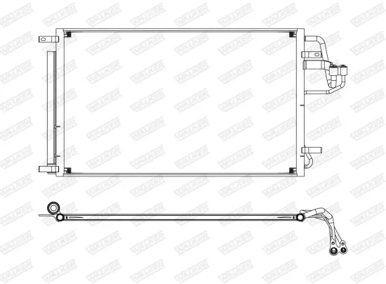 Kondensator, Klimaanlage WALKER WCD00104 Bild Kondensator, Klimaanlage WALKER WCD00104