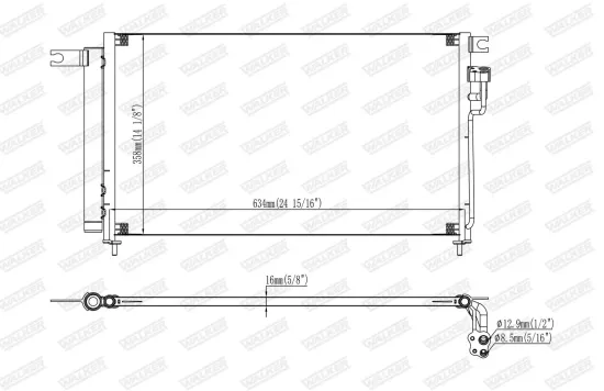Kondensator, Klimaanlage WALKER WCD00111 Bild Kondensator, Klimaanlage WALKER WCD00111