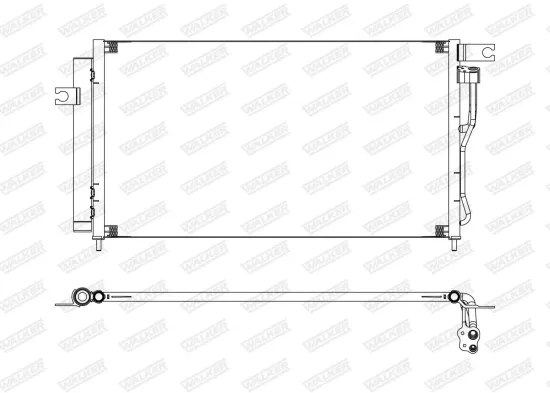 Kondensator, Klimaanlage WALKER WCD00129 Bild Kondensator, Klimaanlage WALKER WCD00129