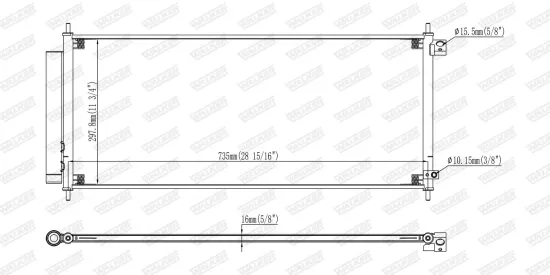 Kondensator, Klimaanlage WALKER WCD00131 Bild Kondensator, Klimaanlage WALKER WCD00131