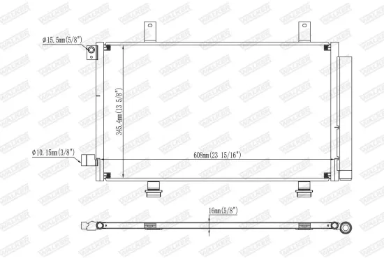 Kondensator, Klimaanlage WALKER WCD00142 Bild Kondensator, Klimaanlage WALKER WCD00142