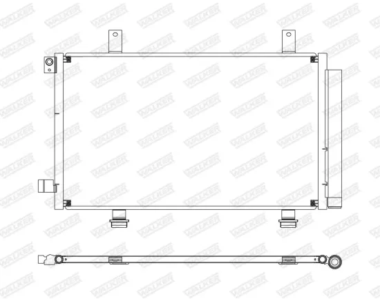 Kondensator, Klimaanlage WALKER WCD00142 Bild Kondensator, Klimaanlage WALKER WCD00142