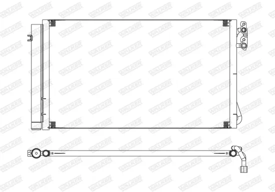 Kondensator, Klimaanlage WALKER WCD00145 Bild Kondensator, Klimaanlage WALKER WCD00145