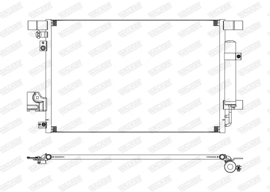 Kondensator, Klimaanlage WALKER WCD00146 Bild Kondensator, Klimaanlage WALKER WCD00146