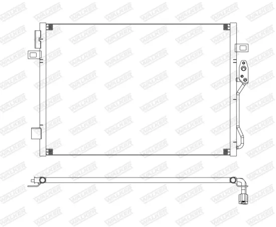 Kondensator, Klimaanlage WALKER WCD00154 Bild Kondensator, Klimaanlage WALKER WCD00154