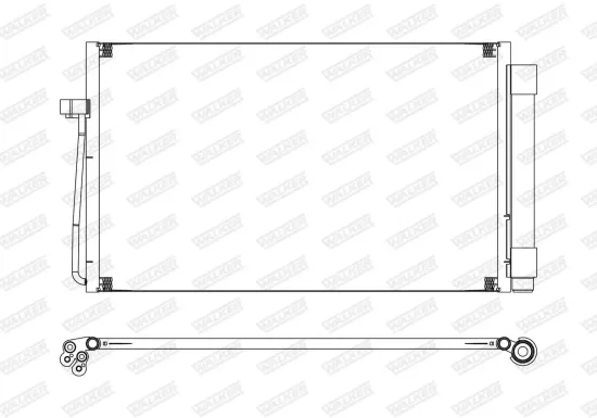 Kondensator, Klimaanlage WALKER WCD00161 Bild Kondensator, Klimaanlage WALKER WCD00161