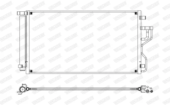 Kondensator, Klimaanlage WALKER WCD00162 Bild Kondensator, Klimaanlage WALKER WCD00162