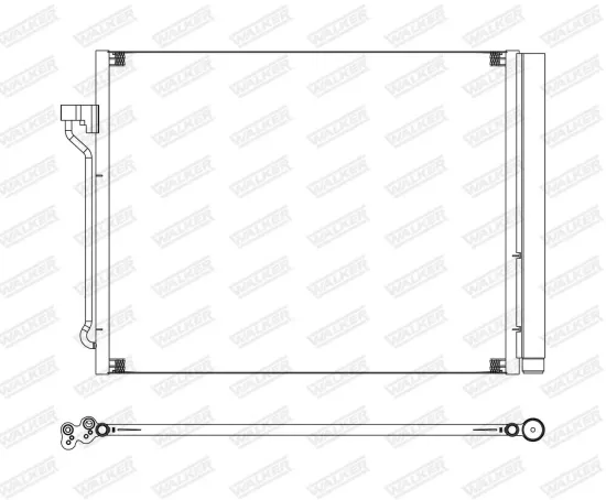 Kondensator, Klimaanlage WALKER WCD00173 Bild Kondensator, Klimaanlage WALKER WCD00173