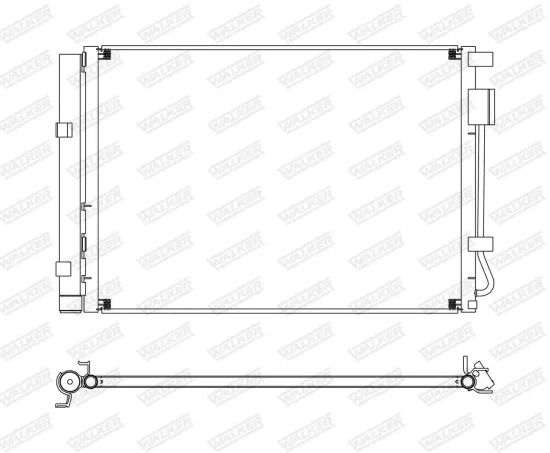 Kondensator, Klimaanlage WALKER WCD00181 Bild Kondensator, Klimaanlage WALKER WCD00181