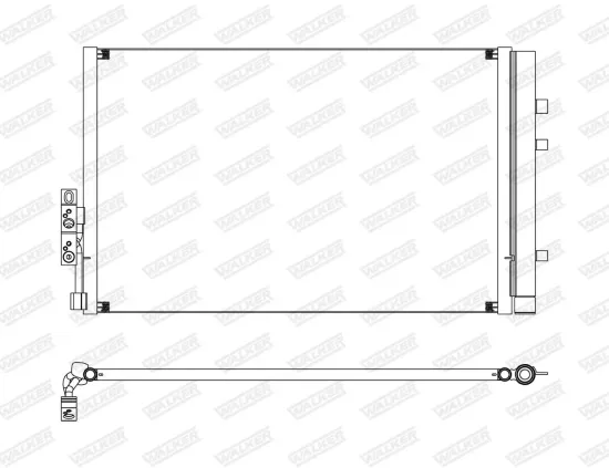 Kondensator, Klimaanlage WALKER WCD00195 Bild Kondensator, Klimaanlage WALKER WCD00195