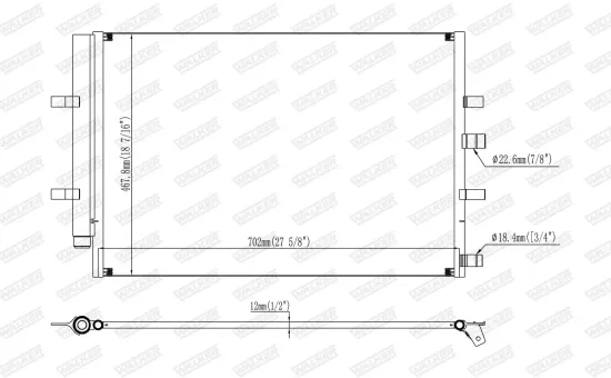 Kondensator, Klimaanlage WALKER WCD00236 Bild Kondensator, Klimaanlage WALKER WCD00236