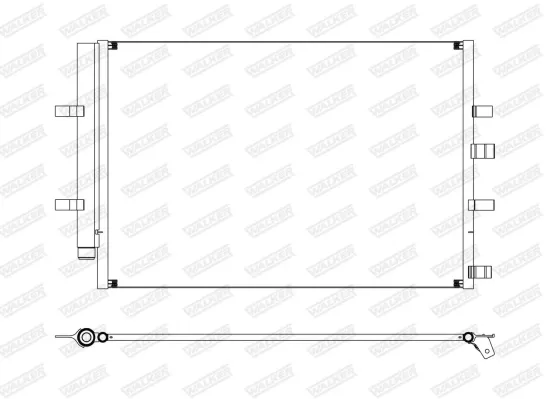 Kondensator, Klimaanlage WALKER WCD00236 Bild Kondensator, Klimaanlage WALKER WCD00236