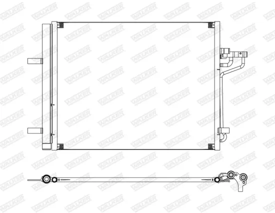 Kondensator, Klimaanlage WALKER WCD00238 Bild Kondensator, Klimaanlage WALKER WCD00238