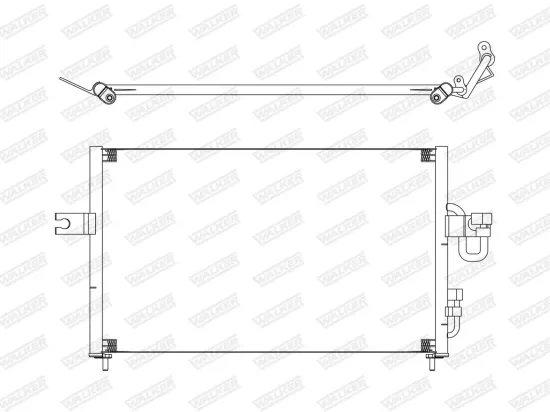 Kondensator, Klimaanlage WALKER WCD00246 Bild Kondensator, Klimaanlage WALKER WCD00246