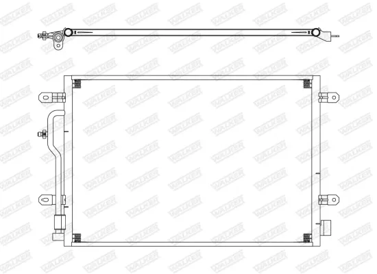 Kondensator, Klimaanlage WALKER WCD00247 Bild Kondensator, Klimaanlage WALKER WCD00247